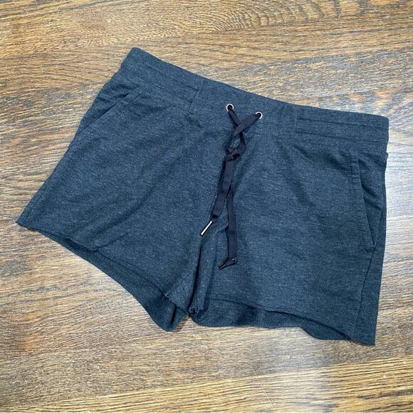 Eddie Bauer Lightweight Fleece Shorts Size Small Grey Drawstring Waist Pockets - Picture 3 of 9